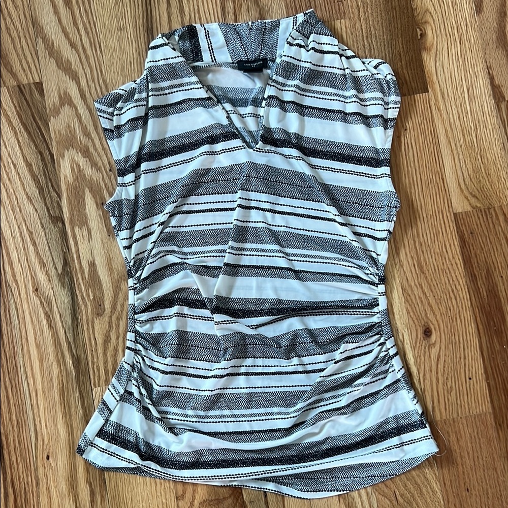 Striped Black and White Women's Top